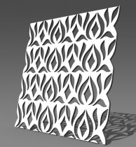 Резная 3D перегородка Р47 Цветок феникса